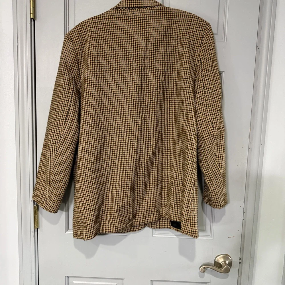 Vintage Alfred Dunner Brown Houndstooth Blazer - Picture 5 of 7